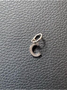 Pandora Silver Cubic Zirconia Letter C Charm - Sparkling Silver